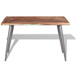 Vidaxl table de salle à manger bois de récupération 120 x 60 x 76 cm