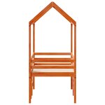 vidaXL Lit haut avec toit cire marron 80x200 cm bois de pin massif