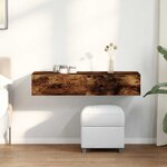 vidaXL Étagère murale avec tiroirs chêne fumé bois d'ingénierie