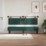 vidaXL Tête de lit suspendue Vert foncé PU antique