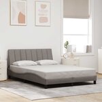vidaXL Cadre de lit sans matelas taupe 140x200 cm tissu