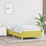 vidaXL Cadre de lit sans matelas vert 100x200 cm tissu