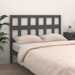 vidaXL Tête de lit Gris 125 5x4x100 cm Bois massif de pin