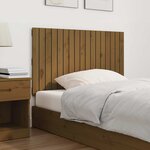 vidaXL Tête de lit murale Marron miel 108x3x60 cm Bois massif de pin