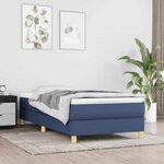 vidaXL Cadre de lit sans matelas bleu 80x200 cm tissu