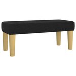 vidaXL Sommier à lattes de lit avec matelas Noir 90x200 cm Tissu
