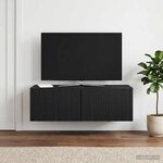 vidaXL Meuble TV mural Noir 98 x 41 x 30 cm Bois d'ingénierie