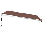 vidaXL Auvent rétractable automatique marron 400x300 cm