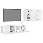 vidaXL Ensemble de meubles TV 4 Pièces Blanc Bois d'ingénierie