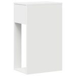 vidaXL Support de tour d'ordinateur avec tiroir blanc 30x44x74 cm