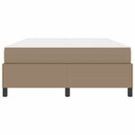 vidaXL Cadre de lit avec matelas Cappuccino 140 x 190 cm tissu