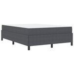 vidaXL Cadre de lit Gris foncé 140 x 200 cm Tissu en velours côtelé