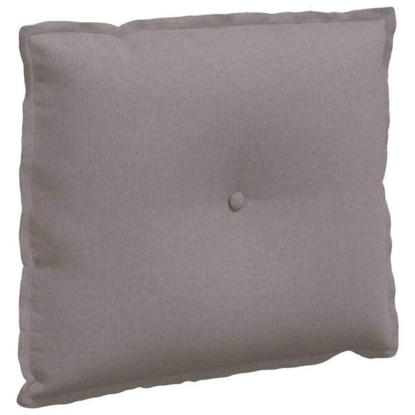 vidaXL Coussin de Dos Taupe 60 x 19 x 50 cm tissu