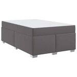 vidaXL Cadre de lit avec matelas Gris 120 x 200 cm tissu