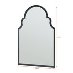 Miroir décoration moderne design mural MDF 90 x 60 cm noir 03_0010177