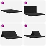 vidaXL Canapé-lit pliable 140 x 67 x 45 cm Noir