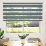vidaXL Store zèbre gris foncé largeur du tissu 160 9 cm polyester