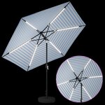 vidaXL Parasol de jardin avec lampes LED 300 x 300 cm Polyester