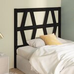 vidaXL Tête de lit Noir 96x4x100 cm Bois massif de pin