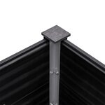 vidaXL Lit surélevé de jardin Gris 300x50x91 cm WPC