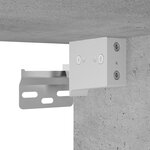 vidaXL Tables de chevet murales avec lumières LED 2 Pièces gris béton