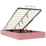 vidaXL Cadre de lit ottoman sans matelas rose 120x200 cm velours