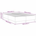 vidaXL Lit à ressorts Crème 140 x 190 cm Tissu en velours côtelé