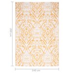 vidaXL Tapis d'extérieur Jaune 140x200 cm PP