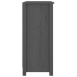 vidaXL Buffet Gris 70x35x80 cm Bois massif de pin