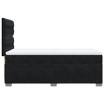 vidaXL Sommier à lattes de lit avec matelas Noir 90x190 cm Velours