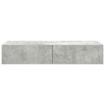 vidaXL Étagère murale avec tiroirs gris béton bois d'ingénierie