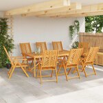 vidaXL Chaise de jardin 8 Pièces Marron 57 x 72 x 109 cm