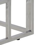 vidaXL Table console argenté inox et bois de mélèze massif