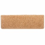 vidaXL Tapis d'escalier 5 pièces 65 x 21 x 4 cm Beige Bord rectangulaire