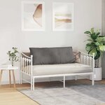 vidaXL Coussin de Dos Gris clair 120 x 50 cm Tissu en velours côtelé