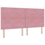 vidaXL Tête de lit LED rose 100 cm velours