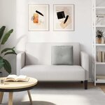 vidaXL Coussin de Dos Gris clair 50 x 45 cm Tissu en microfibre