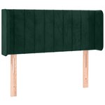 vidaXL Tête de lit à LED Vert foncé 83x16x78/88 cm Velours