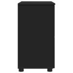 vidaXL Cabinet de salle de bain avec stockage Noir 61 x 35 x 64 cm