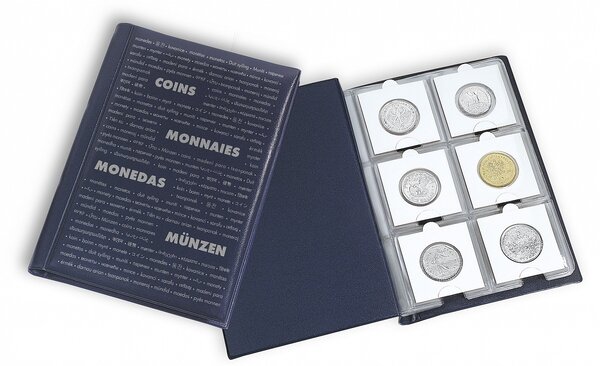 Album de poche leuchtturm pour 60 pièces de monnaie sous étuis cartonnés (325026)