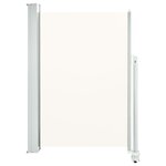 vidaXL Auvent latéral rétractable de patio 120 x 300 cm Blanc cassé