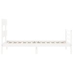 vidaXL Cadre de lit sans matelas blanc 100x200 cm bois massif