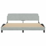 vidaXL Cadre de lit sans matelas gris clair 180x200 cm velours