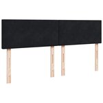 vidaXL Sommier à lattes de lit avec matelas Noir 180x200 cm Velours