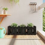vidaXL Lit surélevé de jardin design de clôture 100x30x30cm pin massif