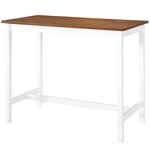 vidaXL Table et chaises de bar 5 Pièces Bois massif Marron et blanc