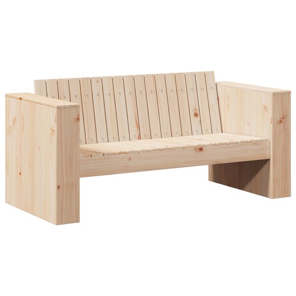 vidaXL Canapé de jardin 2 places 134x60x62 cm Bois massif pin