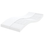 vidaXL Matelas en mousse blanc 80x200 cm 7 zones dureté 20 ILD