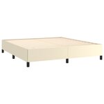 vidaXL Cadre de lit Crème 160x200 cm Similicuir
