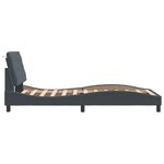 vidaXL Cadre de lit avec lumières LED gris foncé 100x200 cm velours